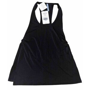 NWT Fabletics Women's Joyce Side Twist Relaxed Yoga Training Tank Black Medium
